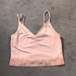 Peach crop top